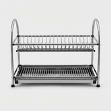 Wellmax Counter Top Plate Rack | Stainless Steel Dish Drying Stand With Drip Tray | SJ308