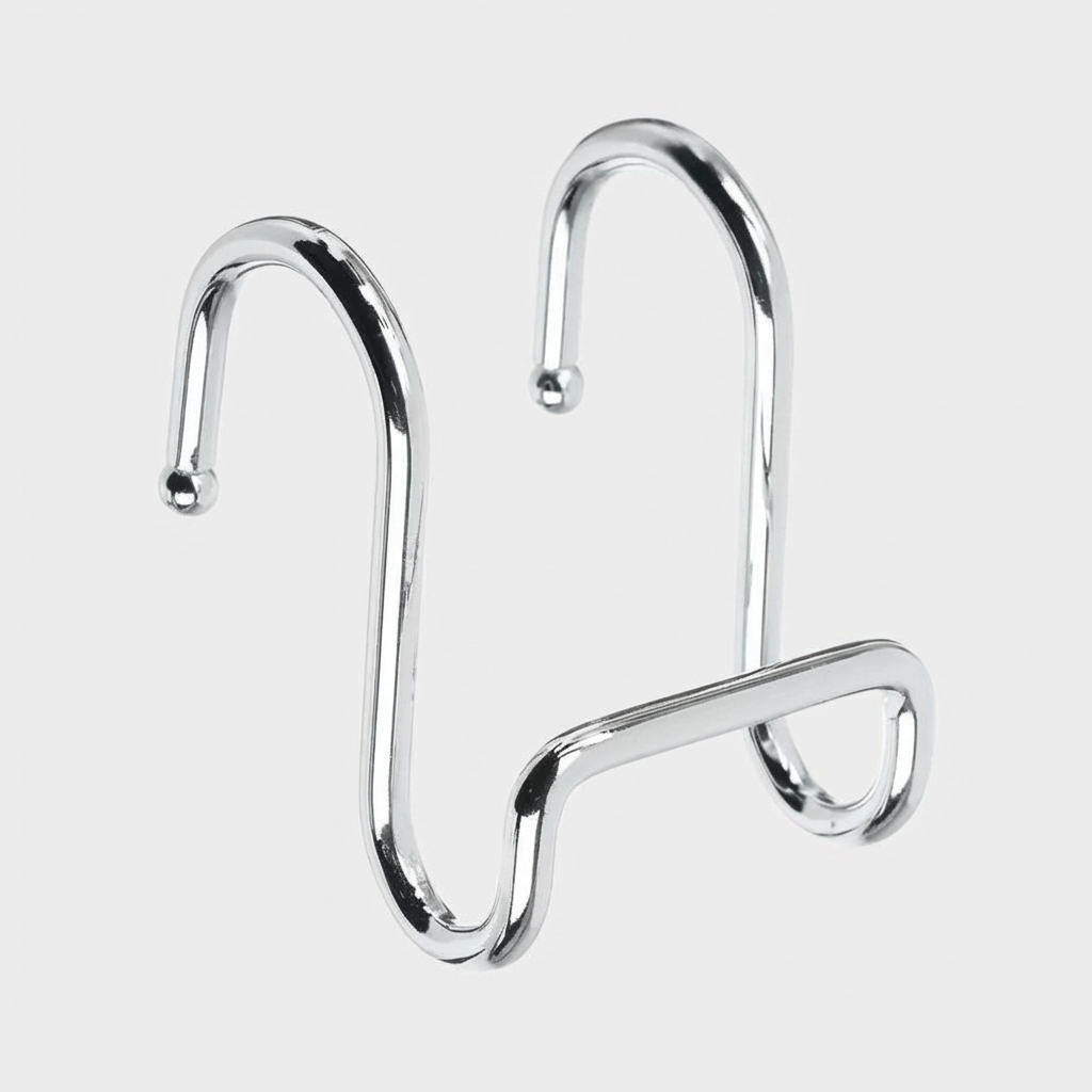 Wellmax Rail Mounted Hooks | Single & Double Kitchen Hooks for Utensils & Accessories | CWJ211