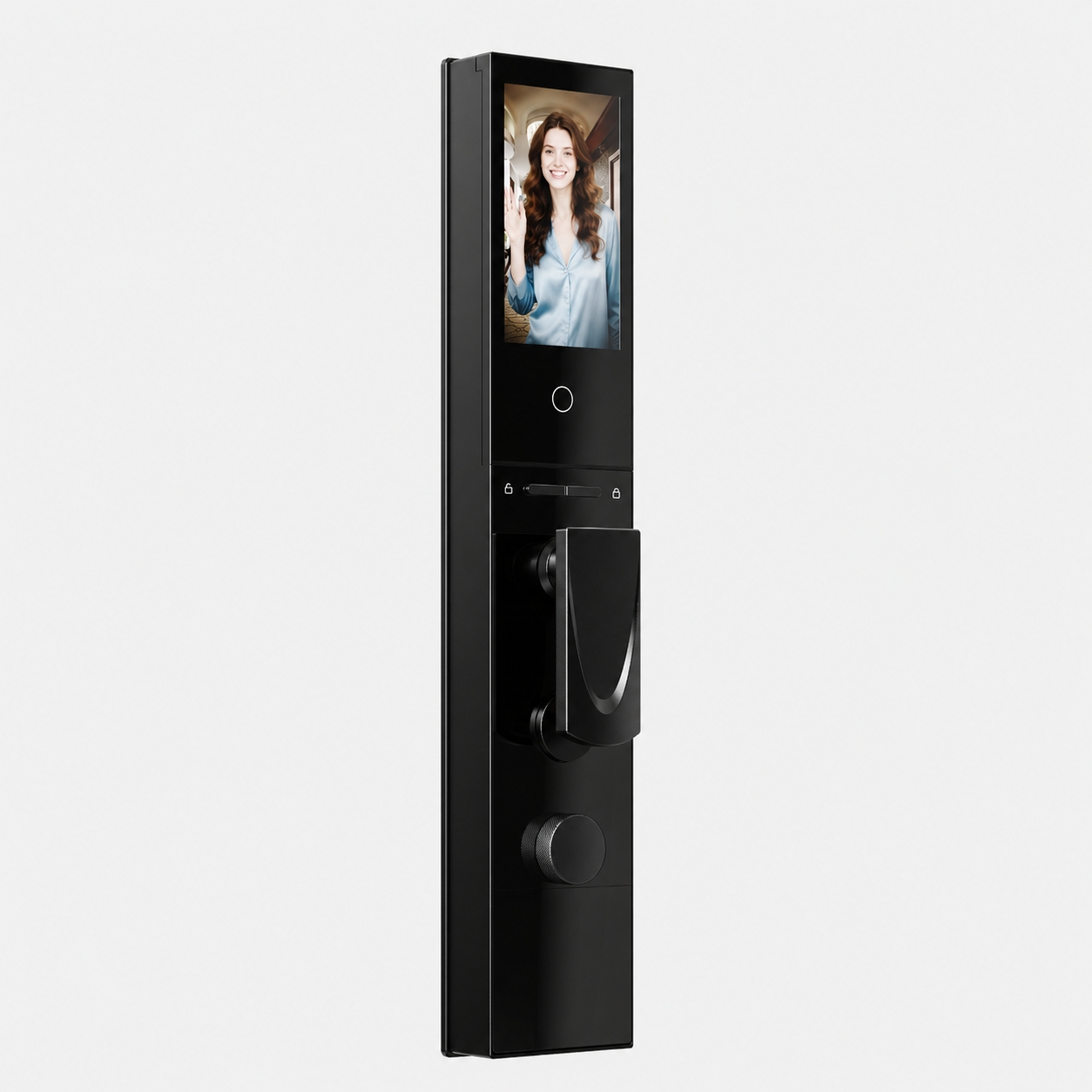 HYH WINFREE Smart Customized 3D Face Door Lock | Palm Vein 2K Glass Display IR Video Wifi Tuya | W-V08