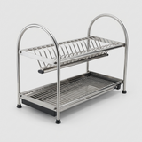 Wellmax Counter Top Plate Rack | Stainless Steel Dish Drying Stand With Drip Tray | SJ308