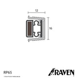 Raven Magnetic Meeting Sliding Door Seal | Morticed Aluminium Channel + Vinyl Magnetic Strip | RP65