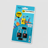 Yale TSA Luggage Padlock Set | Non-Rust Aluminium with Free Combination lock | YPROMO-TSA2-COMBI1