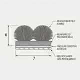 Raven Self-Adhesive Woven Pile Draught Seal | For Sliding Doors & Windows Dust & Sound Proofing | RP61