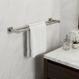 Kingroom Stainless Steel Double Towel Bar | Rust Free SUS304, Heavy, Rectangular | 8248