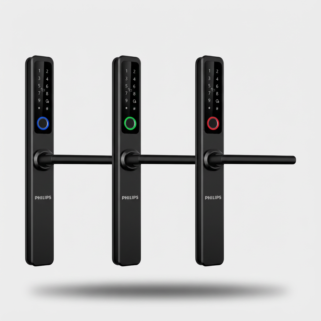 Philips Smart Lever Door Lock | Wi-Fi Fingerprint PIN Slim Design EasyKey | DDL608-5HWS