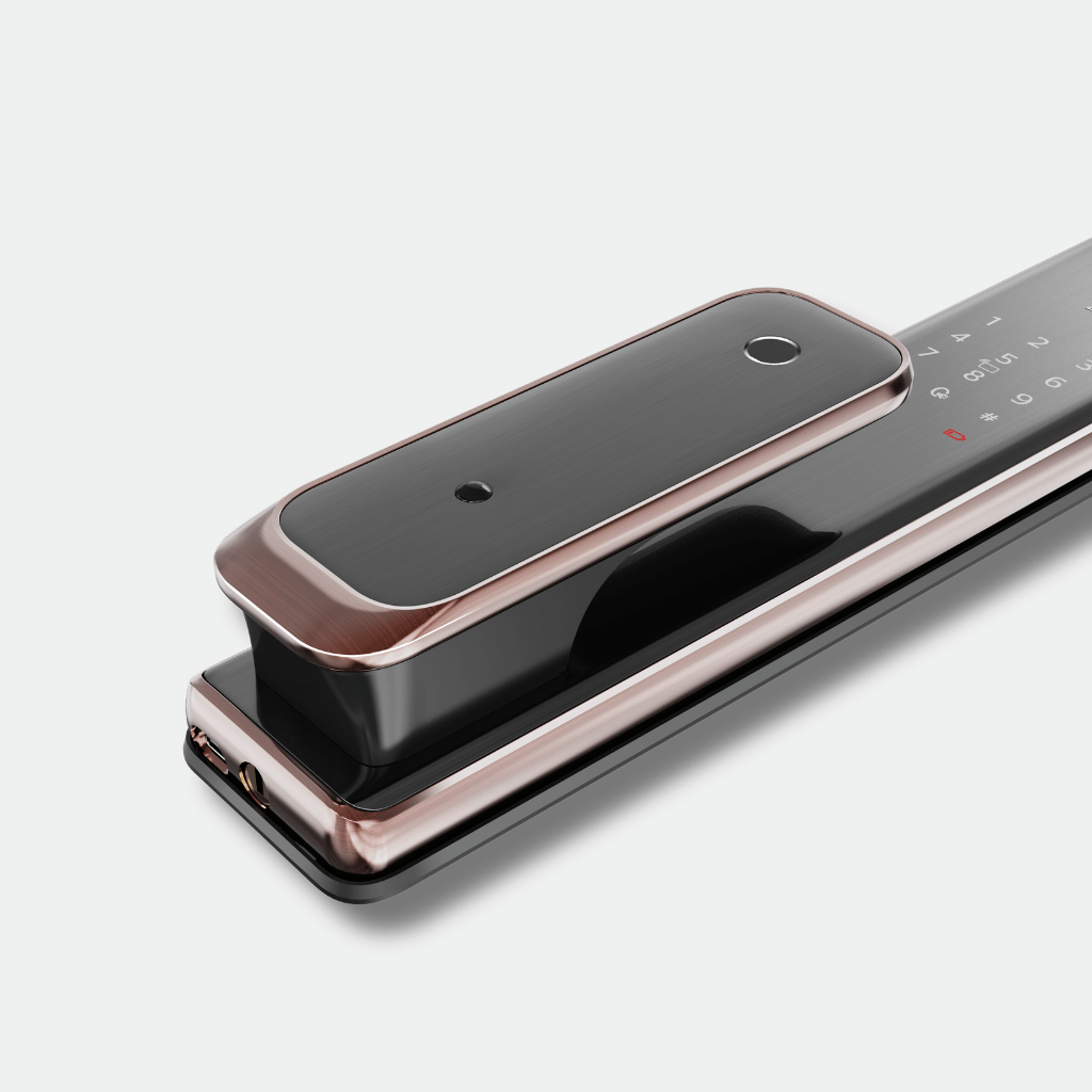Philips Alpha-VP Smart Pivot Door Lock | Built-In 4" Screen 2MP Wide-Angle Doorbell Intercom | Alpha VP-5HWS