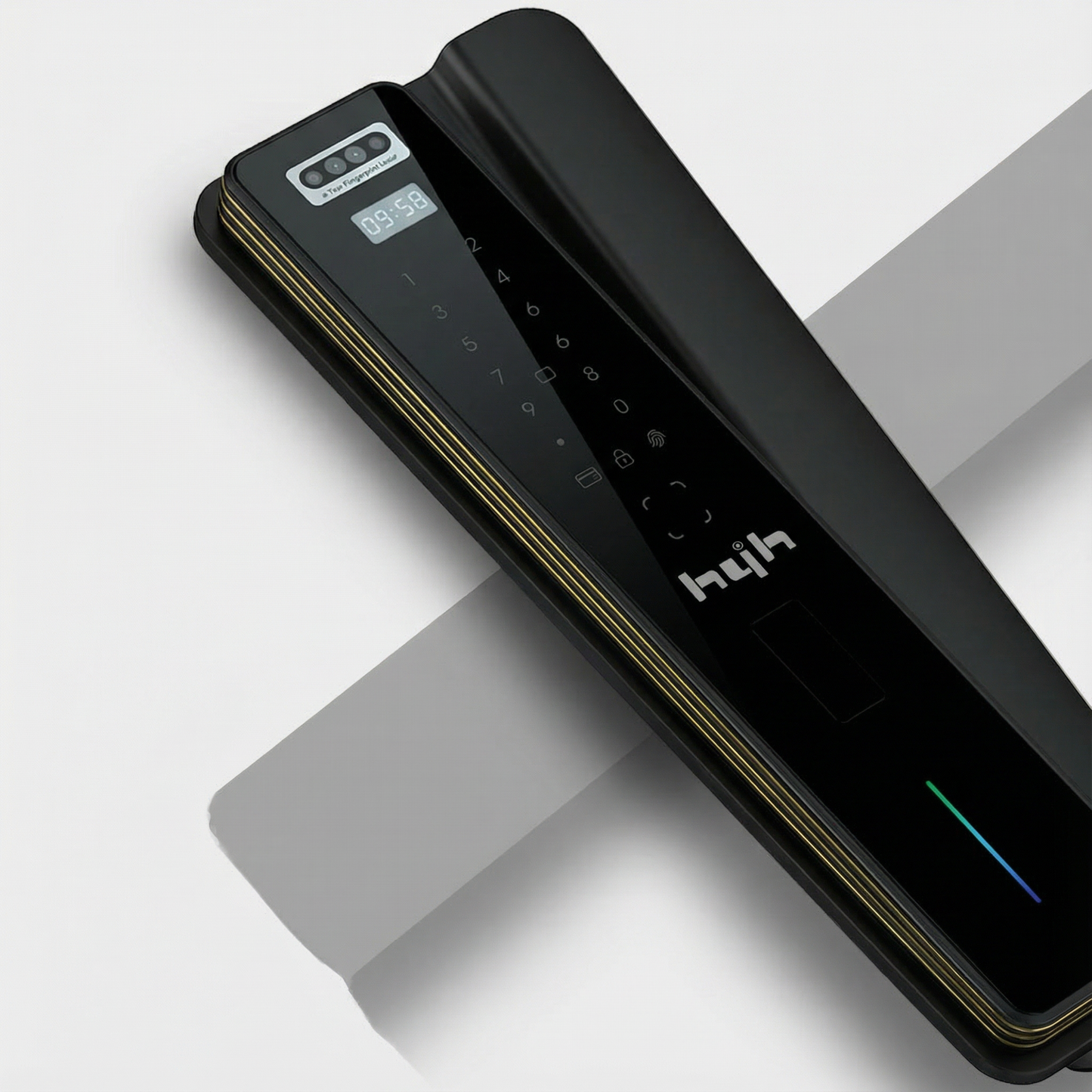 HYH Smart Ultrasonic Biometric Door Lock | Passage Mode Tampered Glass Tuya Wi-Fi | HC-V4