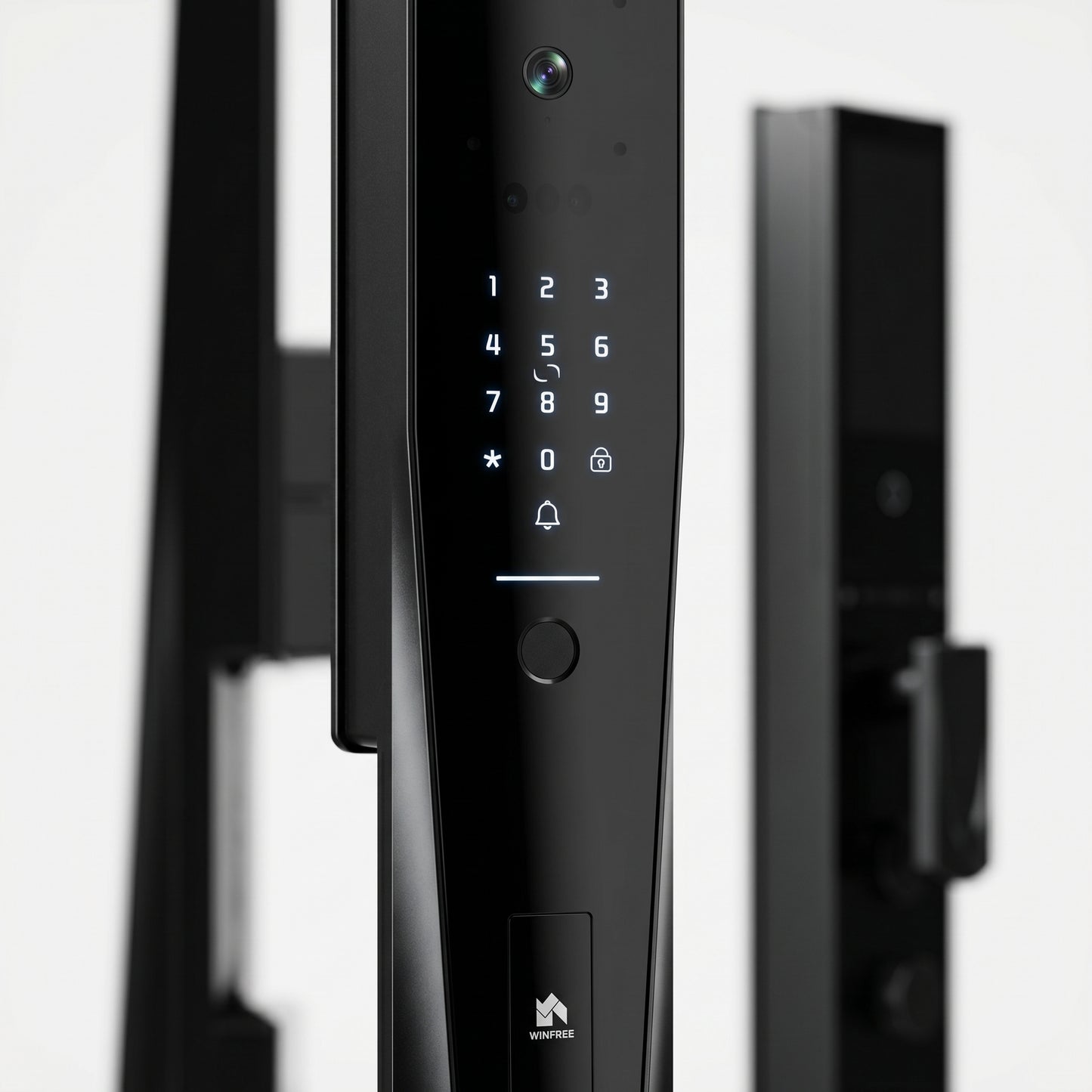 HYH WINFREE Smart Palm Vein Door Lock | 3D Face 2K Display Video Intercom All Metal Wifi Tuya | W-V07