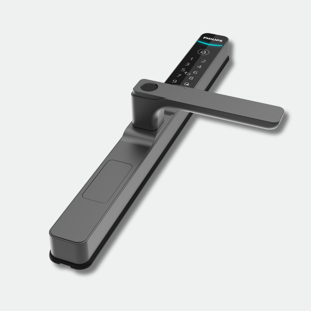 Philips 6000 Series Slim Smart Door Lock | 32mm Narrow Profile for Aluminum & Sliding Doors | DDL611S-5HB
