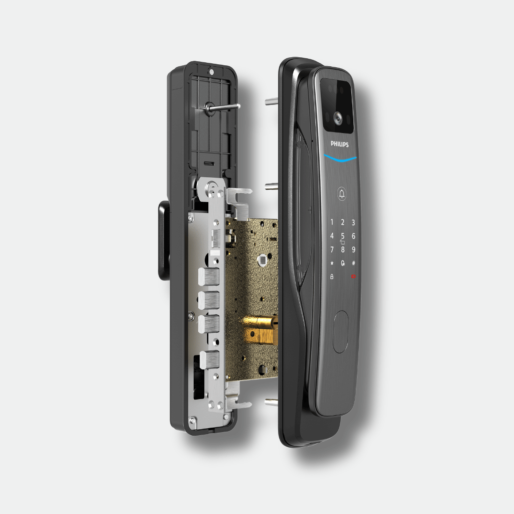 Philips 7000 Series 3D Face Recognition Smart Door Lock | 165° Wide-Angle Video Intercom & 4" LCD | DDL702-FVP-7HWS