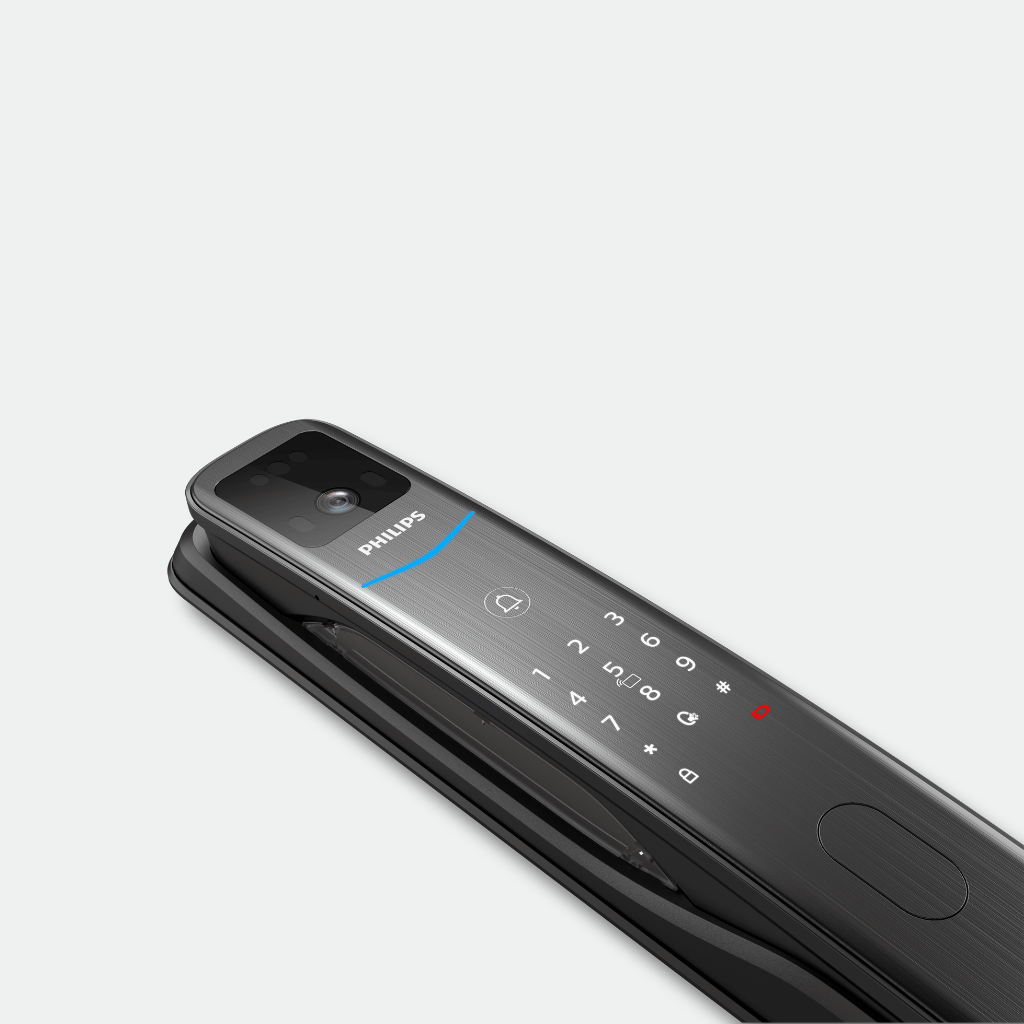 Philips 7000 Series 3D Face Recognition Smart Door Lock | 165° Wide-Angle Video Intercom & 4" LCD | DDL702-FVP-7HWS