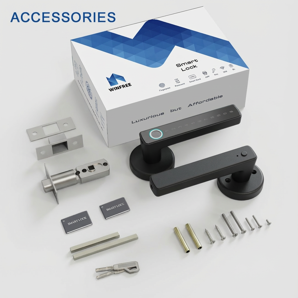 HYH Smart Latch Door Lock | Fingerprint PIN Card Tuya App | HC-R1