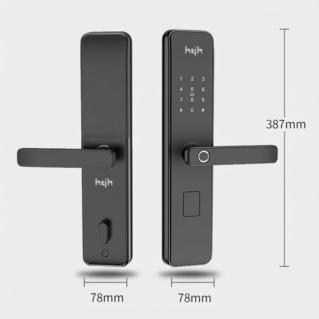 HYH Smart Digital Door Lock | Fingerprint PIN Card TT App Access | HC-D1