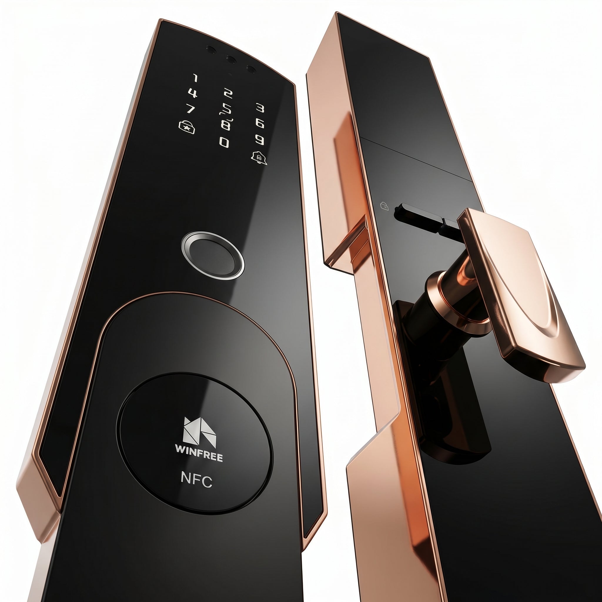 HYH WINFREE Smart Conventional Fit Door Lock | Palm Vein Video Surveillance Tuya Wifi (DIY Cover) | W-Q08