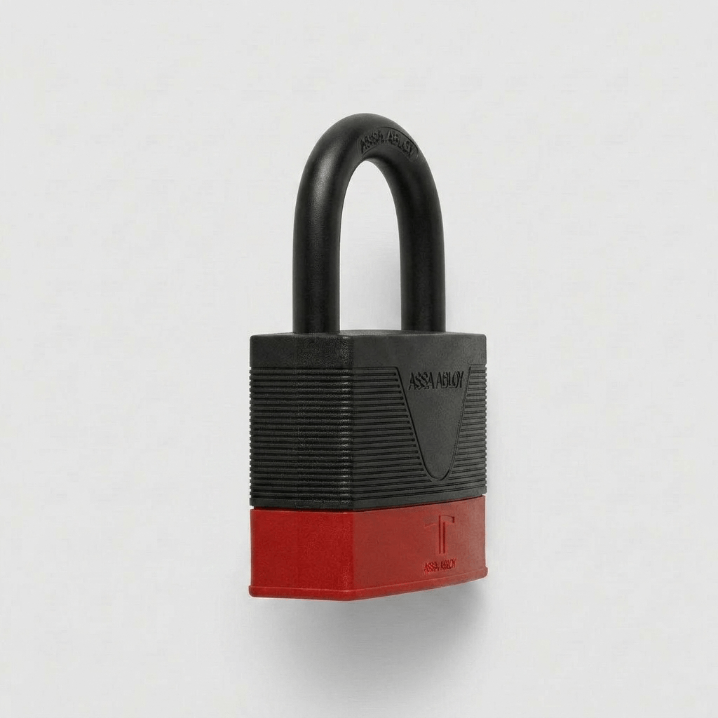TESA Hermetic Weatherproof Padlock 50mm| Hytrel Cover, Double Security Locking, Hardened Shackle | CHV50R