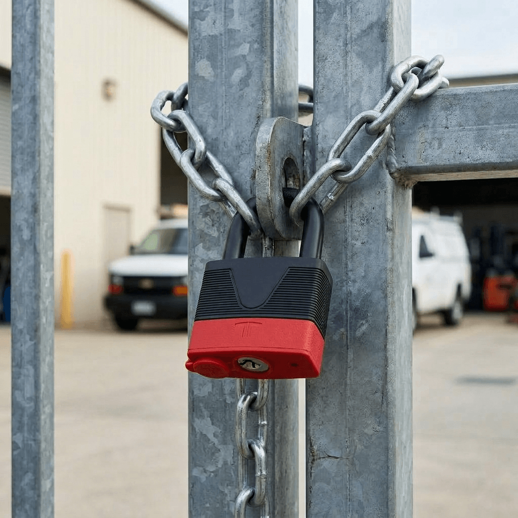 TESA Hermetic Weatherproof Padlock 50mm| Hytrel Cover, Double Security Locking, Hardened Shackle | CHV50R