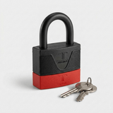 TESA Hermetic Weatherproof Padlock 50mm| Hytrel Cover, Double Security Locking, Hardened Shackle | CHV50R